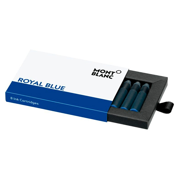 128198   Montblanc Royal Blue 8 ink cartridges
